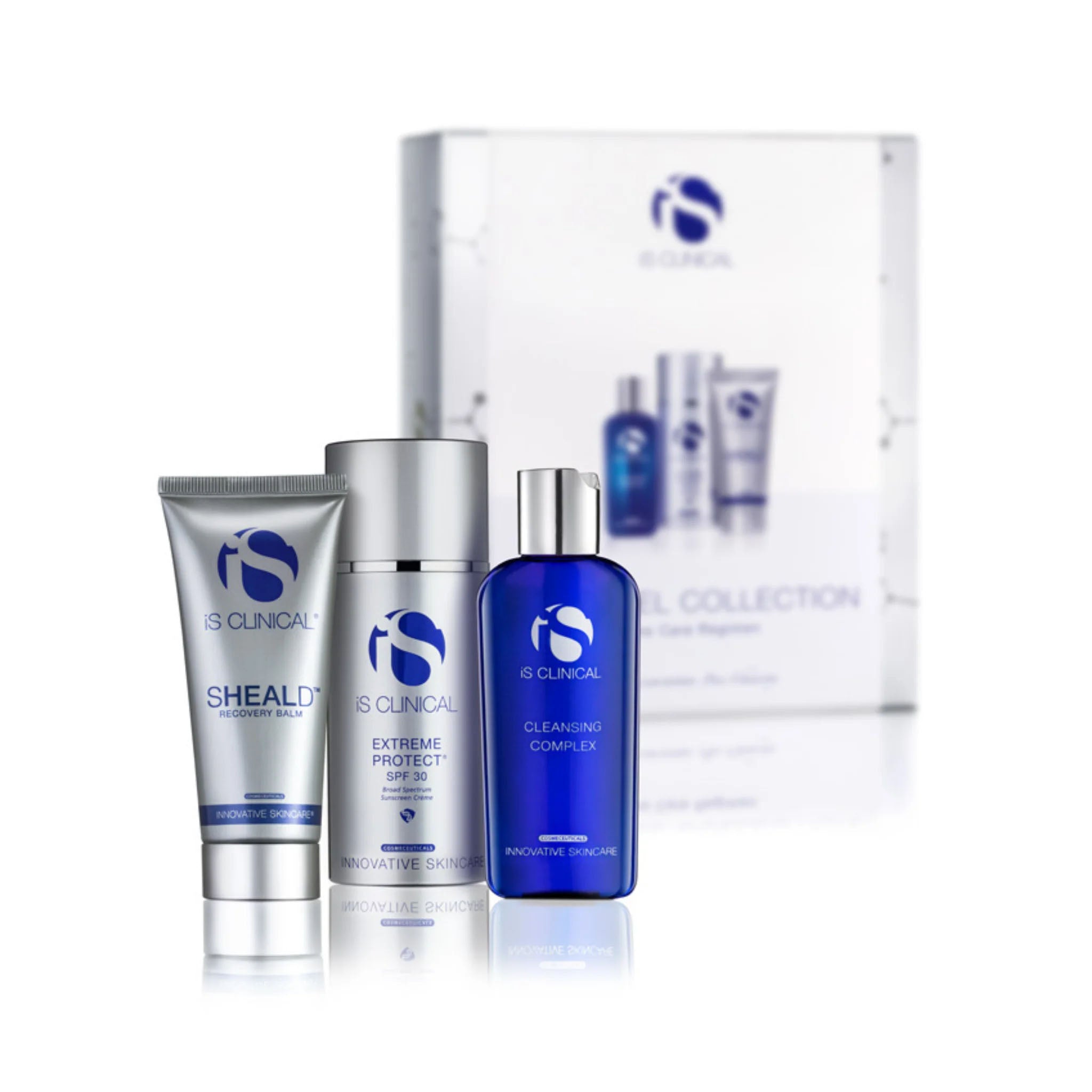 A collection of post face peel creams by iS Clinical