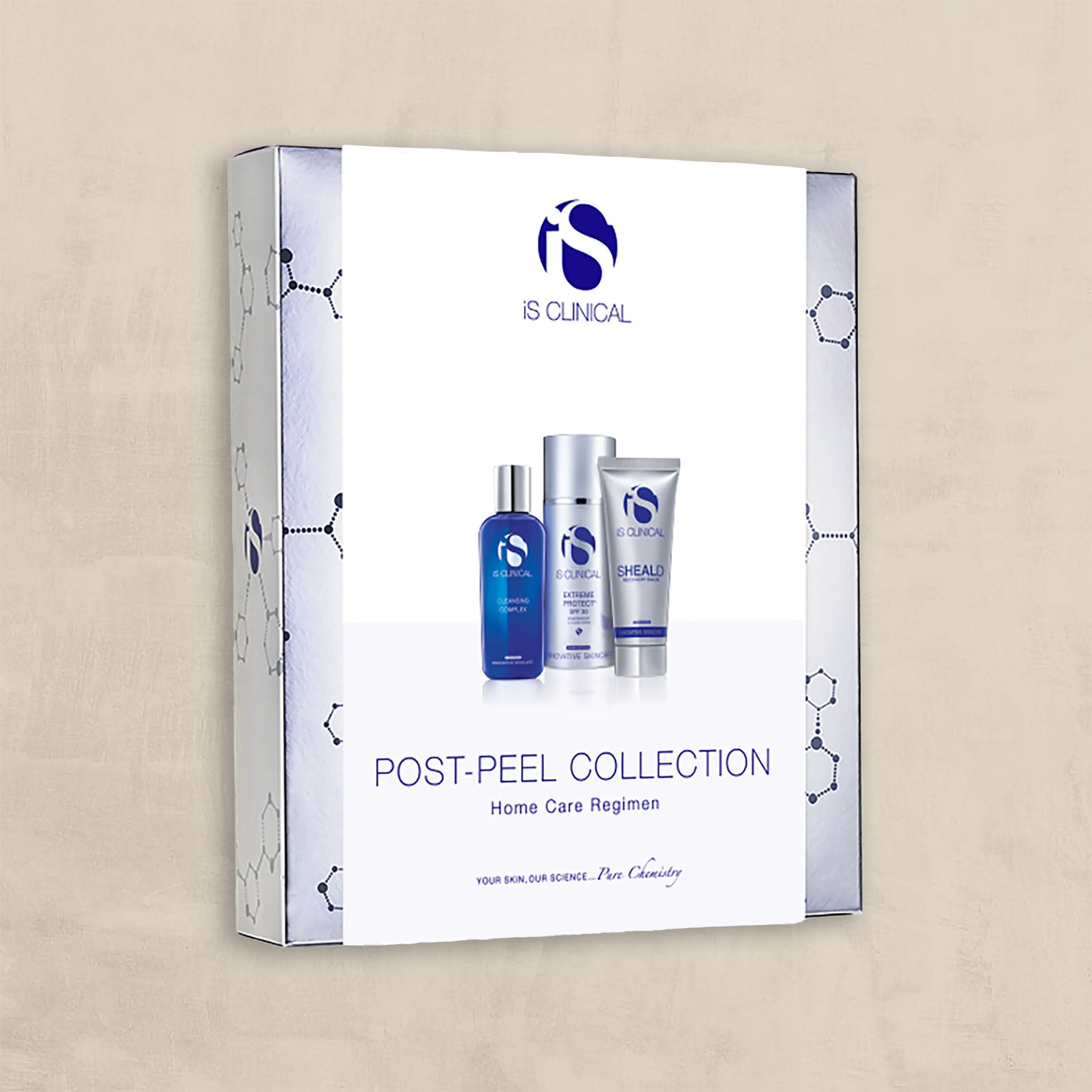 A collection of post face peel creams by iS Clinical